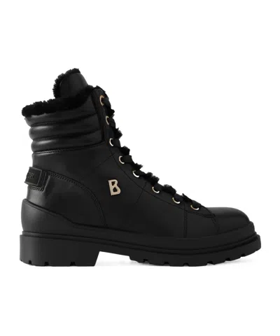 Bogner Embellished Shearlinglined Leather Ankle Boots In Black