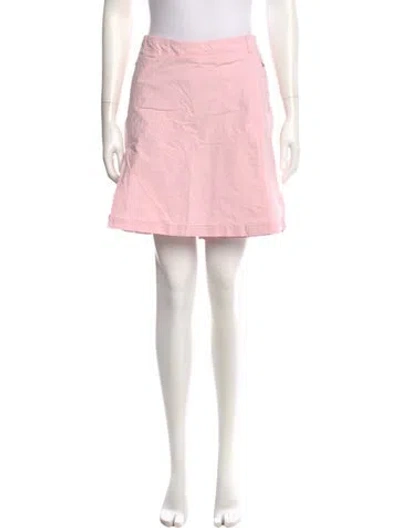 Pre-owned Bogner Embroidered Accent Mini Skirt In Pink
