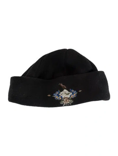 Pre-owned Bogner Embroidered Beanie In Black