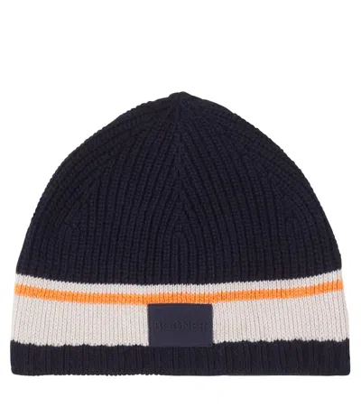 Bogner Kids' Erik Logo Beanie In Blue