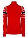 Bogner Esra Striped Wool Sweater In Rot