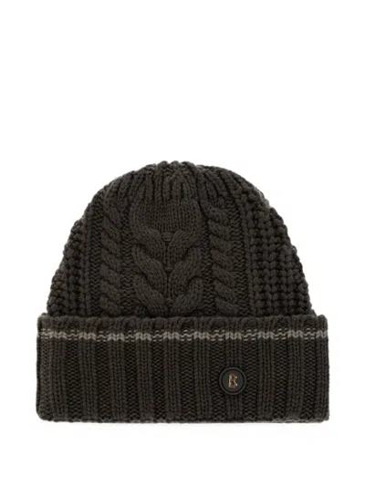 Bogner Fabiana Cable-knit Beanie Hat In Brown