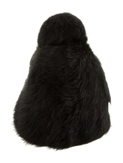 Pre-owned Bogner Faux Fur Beanie In Black