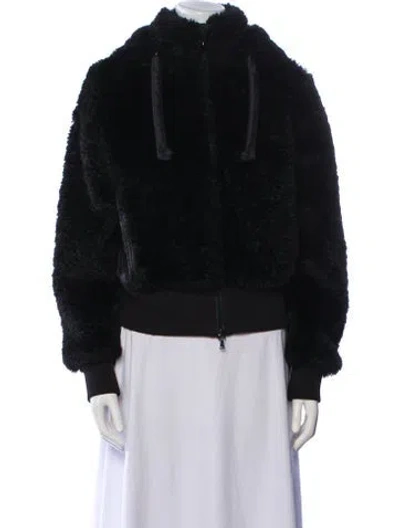 Pre-owned Bogner Faux Fur Jacket In Black