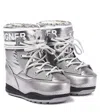 Bogner Faux Leather Ankle Boots In Silver