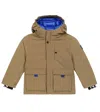 Bogner Finn Cotton Canvas Parka In Beige Blue
