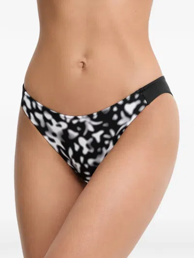 Bogner Fire+ice Bacara Abstract-print Bikini Bottoms In Black
