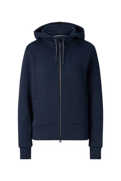 Bogner Fire + Ice Nada Cotton Hoodie Jersey Jacket In Blue