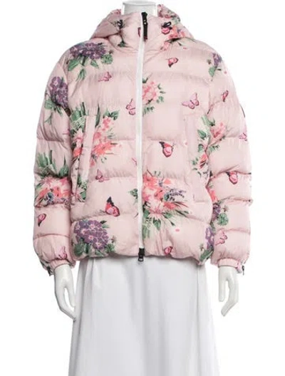 Pre-owned Bogner Fire + Ice X Loveshackfancy Floral Print Down Jacket In Pink