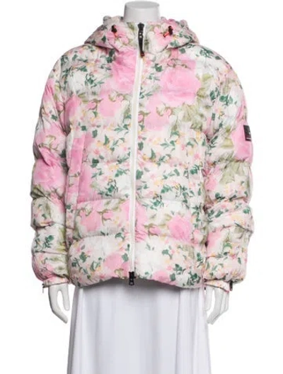 Pre-owned Bogner Fire + Ice X Loveshackfancy Floral Print Down Jacket In Pink