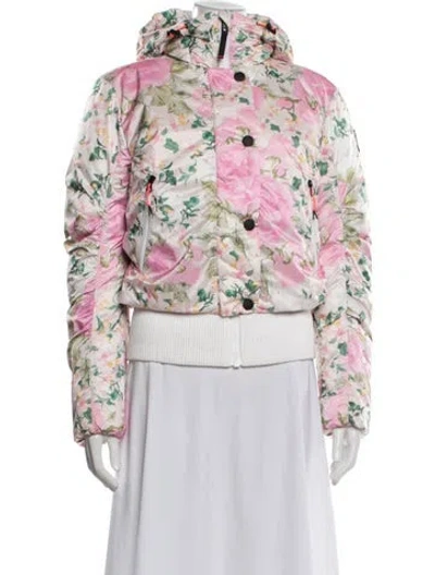 Pre-owned Bogner Fire + Ice X Loveshackfancy Floral Print Down Jacket In Pink