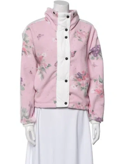 Pre-owned Bogner Fire + Ice X Loveshackfancy Floral Print Evening Jacket In Pink