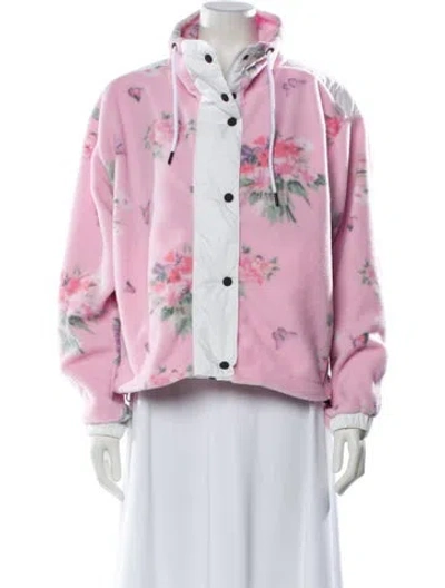 Pre-owned Bogner Fire + Ice X Loveshackfancy Floral Print Jacket In Pink