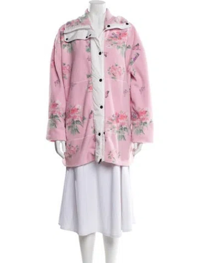 Pre-owned Bogner Fire + Ice X Loveshackfancy Floral Print Jacket In Pink