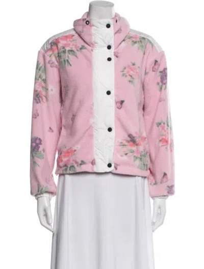 Pre-owned Bogner Fire + Ice X Loveshackfancy Floral Print Jacket In Pink