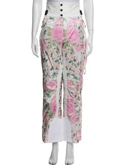 Pre-owned Bogner Fire + Ice X Loveshackfancy Floral Print Pants In Multicolor