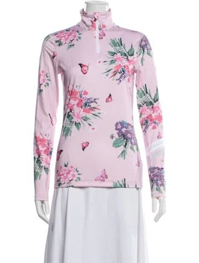 Pre-owned Bogner Fire + Ice X Loveshackfancy Floral Print Top In Pink