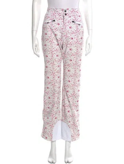 Pre-owned Bogner Fire + Ice X Loveshackfancy Floral Print Wide Leg Pants In Pink
