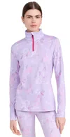 Bogner Fire+ice Bogner Fire + Ice X Loveshackfancy Margo First Layer Top Hibiscus-658 In Hibiscus-658