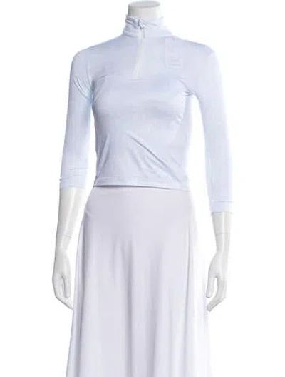 Pre-owned Bogner Fire + Ice X Loveshackfancy Patterned Crew Neck Top W/ Tags In White