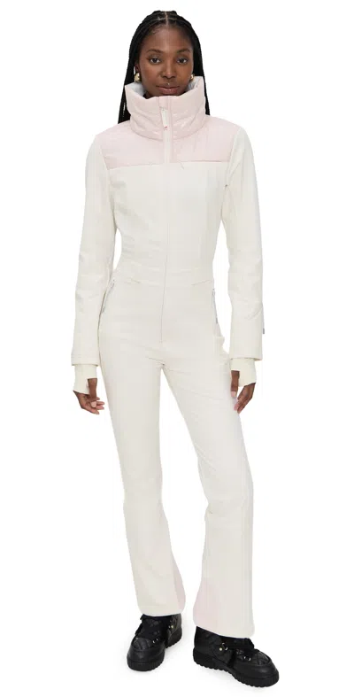 Bogner Fire+ice X Loveshackfancy Zea Jumpsuit Solid Cloud Dancer In White