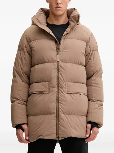 Bogner Fire+ice Yaron Hooded Quilted Jacket In Brown