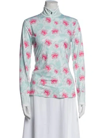 Pre-owned Bogner Floral Print Blazer In Blue