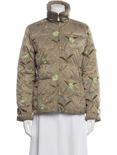 Pre-owned Bogner Floral Print Down Jacket In Multicolor