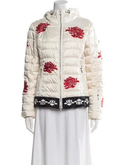 Pre-owned Bogner Floral Print Down Jacket In Neutrals