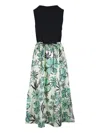 Bogner Floral-print Dress In Green