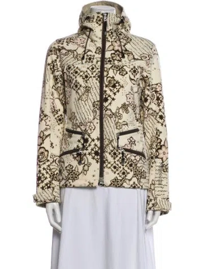 Pre-owned Bogner Floral Print Evening Jacket In Neutral