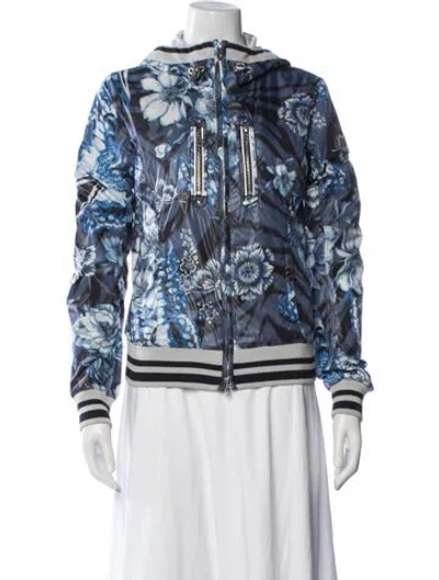Pre-owned Bogner Floral Print Jacket In Blue