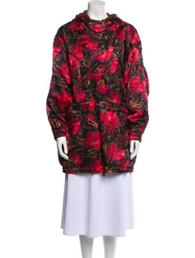 Pre-owned Bogner Floral Print Jacket In Red