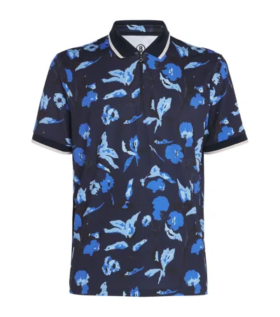 Bogner Floral Valentin Polo Shirt In Blue