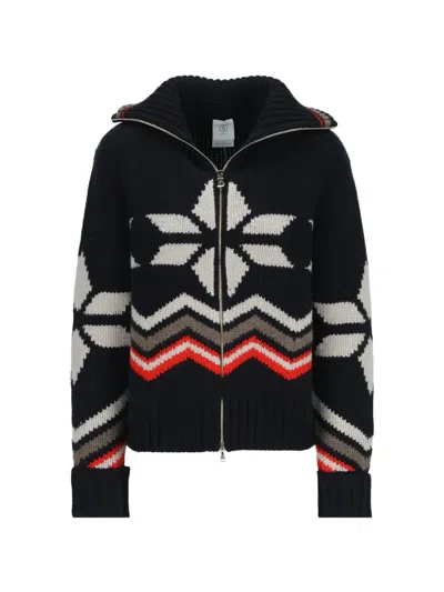 Bogner Frances Zip-up Cardigan In Do Not Use - Navy