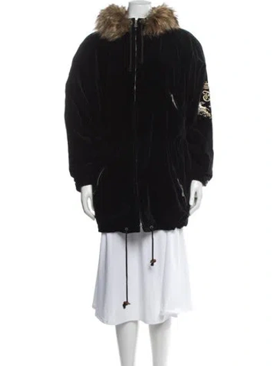 Pre-owned Bogner Fur Coat In Black