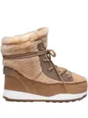 Bogner Fur Lace-up Snow Boots In Brown