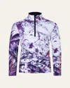 Bogner Chris Printed Half-zip Sweatshirt In Purple
