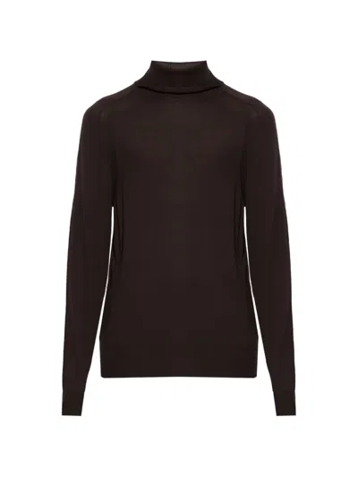 Bogner Gordon Roll-neck Sweater In Brown