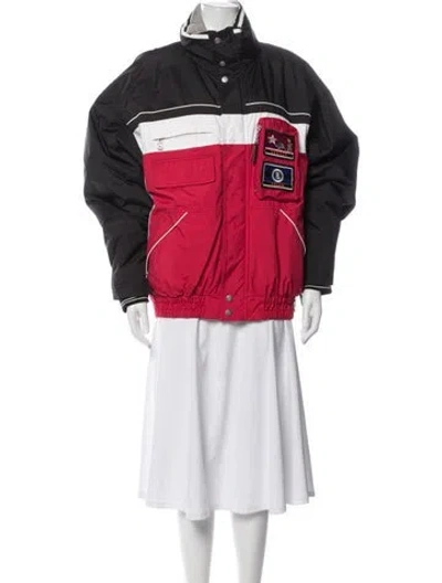 Pre-owned Bogner Graphic Print Bomber Jacket In Red