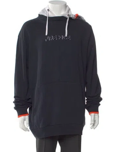 Pre-owned Bogner Graphic Print Crew Neck Hoodie In Blue