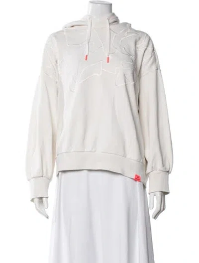 Pre-owned Bogner Graphic Print Crew Neck Hoodie In White