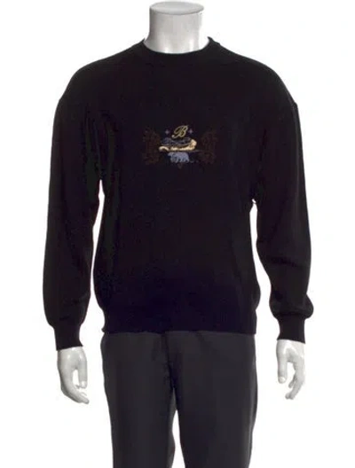 Pre-owned Bogner Graphic Print Crew Neck Pullover In Black