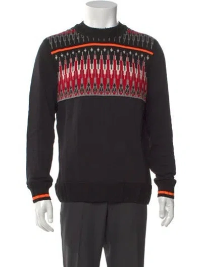 Pre-owned Bogner Graphic Print Crew Neck Pullover In Black