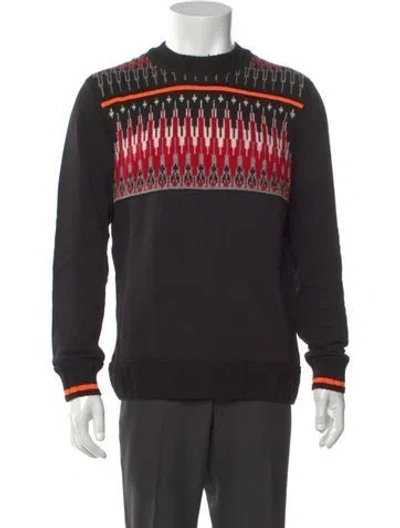 Pre-owned Bogner Graphic Print Crew Neck Pullover In Black