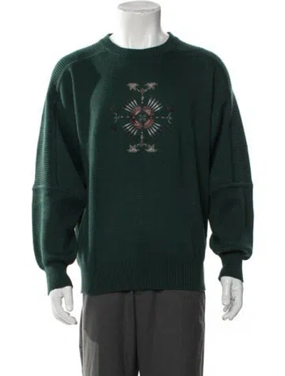 Pre-owned Bogner Graphic Print Crew Neck Pullover In Green