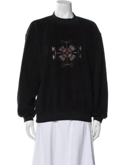 Pre-owned Bogner Graphic Print Crew Neck Sweatshirt In Black