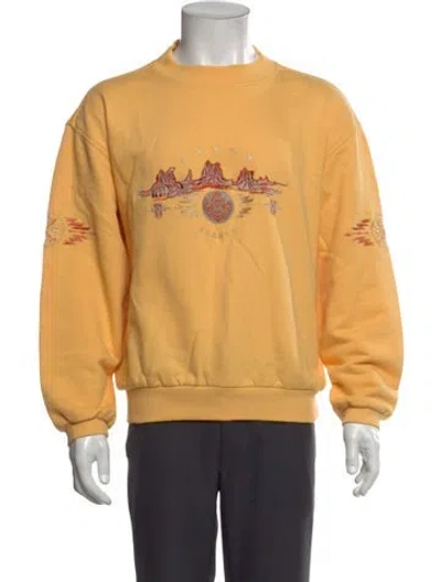 Pre-owned Bogner Graphic Print Crew Neck Sweatshirt In Yellow