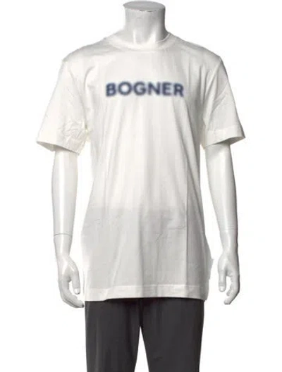 Pre-owned Bogner Graphic Print Crew Neck T-shirt W/ Tags In White
