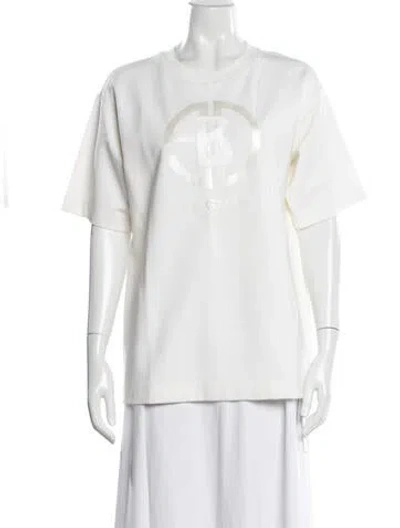 Pre-owned Bogner Graphic Print Crew Neck T-shirt In White